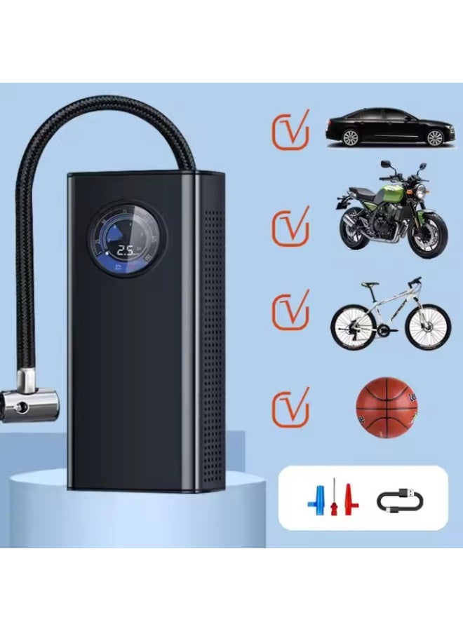 OSALIA Wireless Portable Car Air Pump 3000mAh – 150 PSI Electric Tyre Inflator with Pointer Display, ABS Body, Rechargeable Air Compressor for Car, Bike & Motorcycle (101-150 PSI) - Image 1